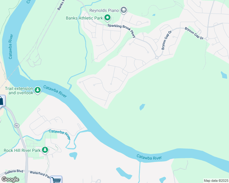 map of restaurants, bars, coffee shops, grocery stores, and more near 1861 Sapphire Meadow Drive in Fort Mill