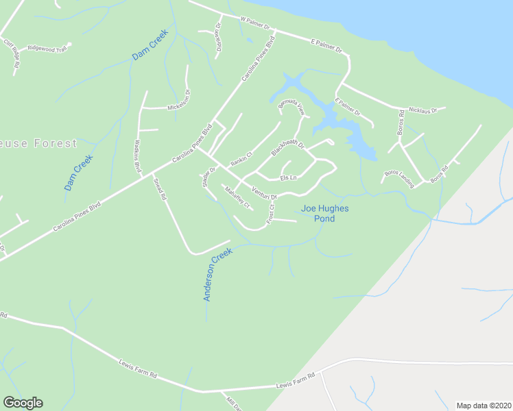 map of restaurants, bars, coffee shops, grocery stores, and more near 220 Mahaffey Court in New Bern