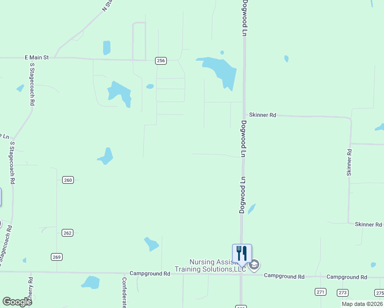 map of restaurants, bars, coffee shops, grocery stores, and more near 255 Lorene Street in Cabot