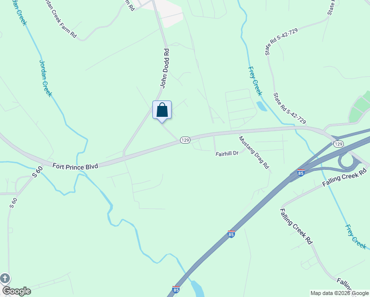 map of restaurants, bars, coffee shops, grocery stores, and more near 2010 Fort Prince Boulevard in Wellford