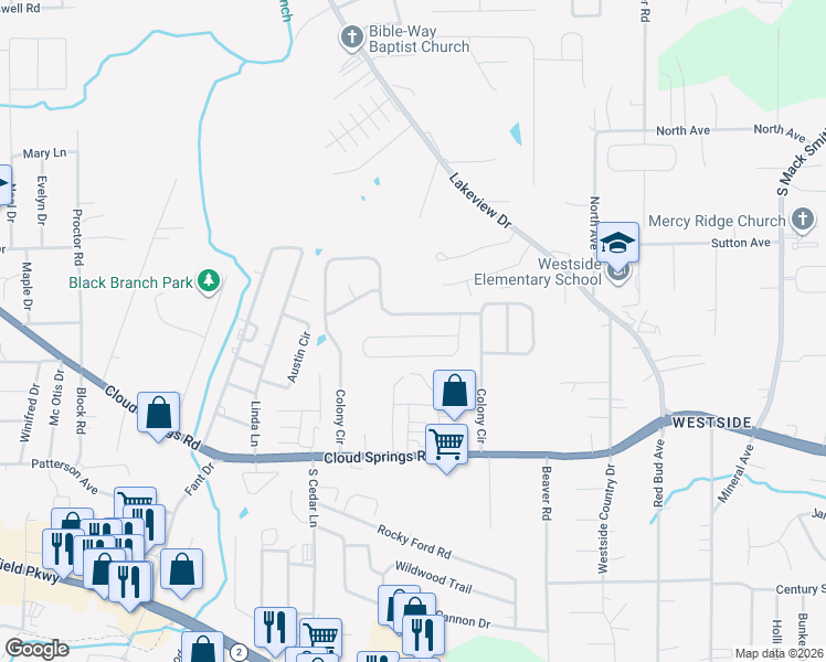 map of restaurants, bars, coffee shops, grocery stores, and more near 351 Franklin Drive in Fort Oglethorpe