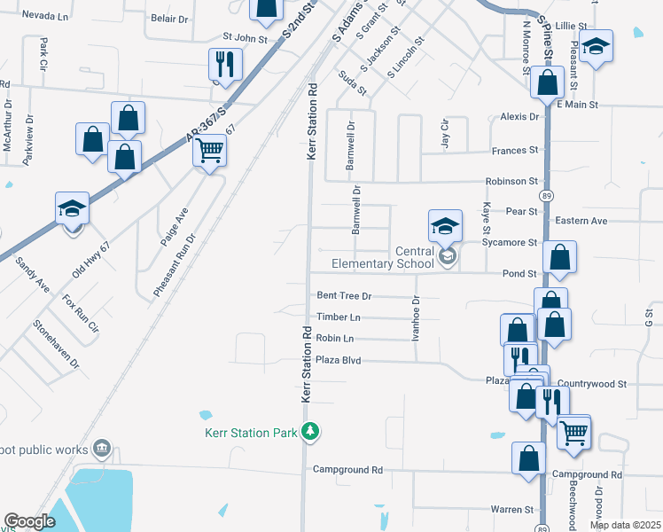 map of restaurants, bars, coffee shops, grocery stores, and more near 89 Pond Street in Cabot