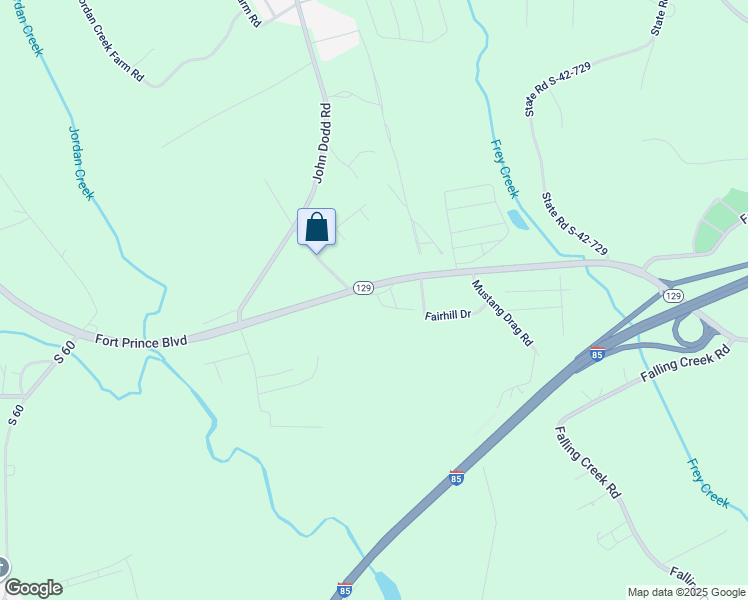 map of restaurants, bars, coffee shops, grocery stores, and more near 2010 Fort Prince Boulevard in Wellford