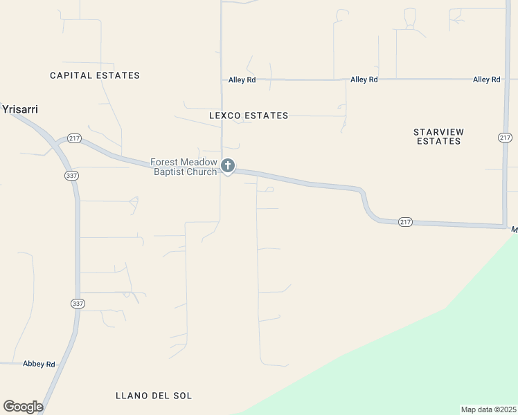 map of restaurants, bars, coffee shops, grocery stores, and more near 10 Moon Ranch Road in Tijeras