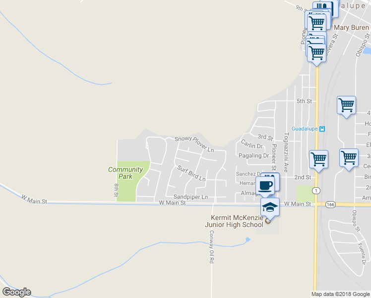 map of restaurants, bars, coffee shops, grocery stores, and more near 251 Blue Heron Circle in Guadalupe