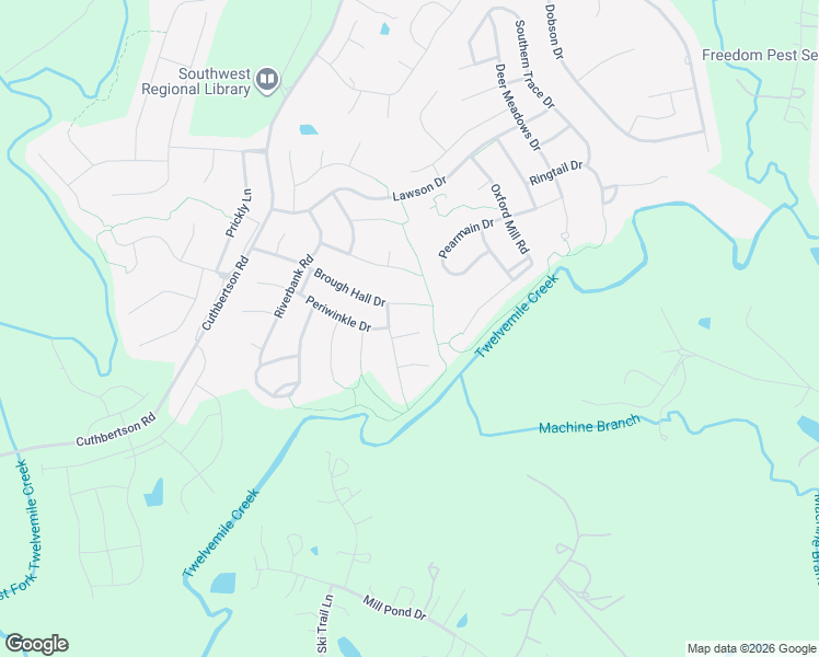 map of restaurants, bars, coffee shops, grocery stores, and more near 1264 Brough Hall Drive in Waxhaw