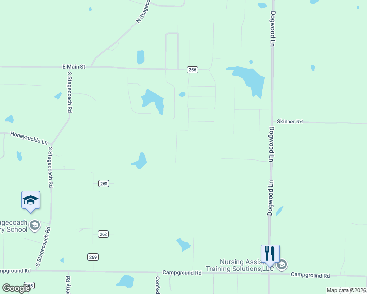 map of restaurants, bars, coffee shops, grocery stores, and more near 255 Lorene Street in Cabot