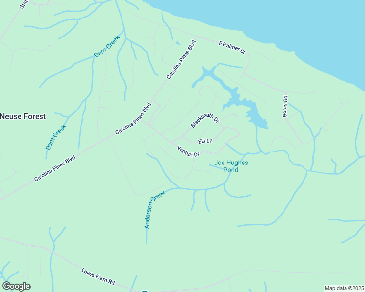 map of restaurants, bars, coffee shops, grocery stores, and more near 217 Venturi Drive in New Bern