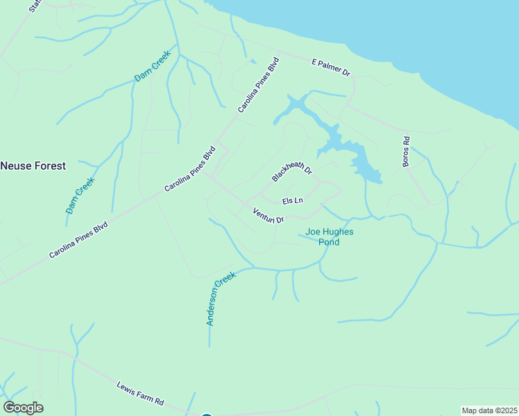 map of restaurants, bars, coffee shops, grocery stores, and more near 217 Venturi Drive in New Bern