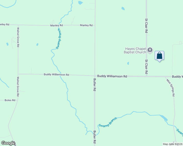 map of restaurants, bars, coffee shops, grocery stores, and more near 405 Buddy Williamson Road in New Market