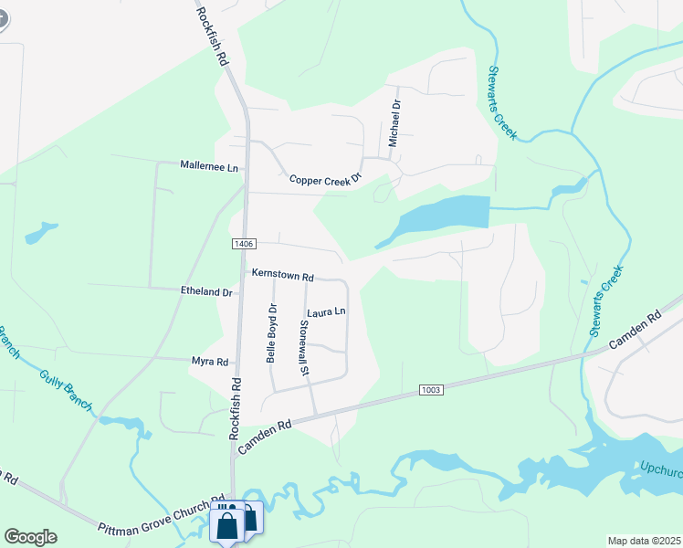 map of restaurants, bars, coffee shops, grocery stores, and more near 309 Kernstown Road in Raeford