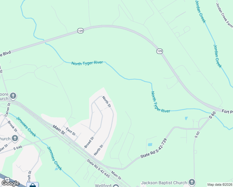 map of restaurants, bars, coffee shops, grocery stores, and more near 168 North Street in Wellford