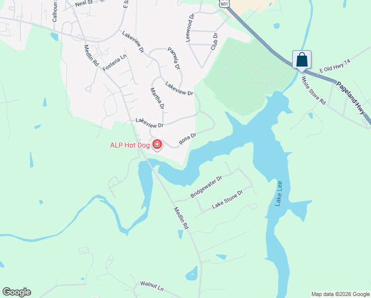 map of restaurants, bars, coffee shops, grocery stores, and more near 1214 Rosa Drive in Monroe