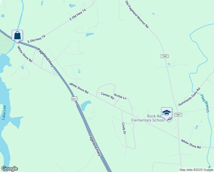 map of restaurants, bars, coffee shops, grocery stores, and more near 622 Archie Lane in Monroe