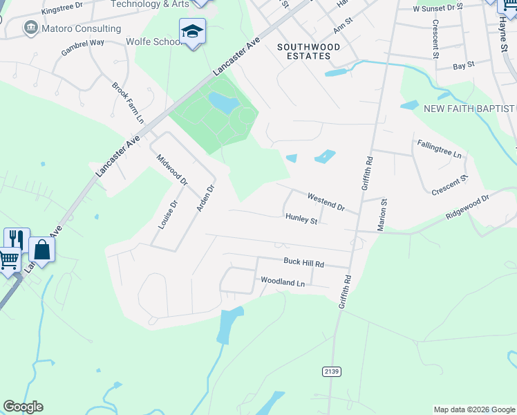 map of restaurants, bars, coffee shops, grocery stores, and more near 600 Hunley Street in Monroe