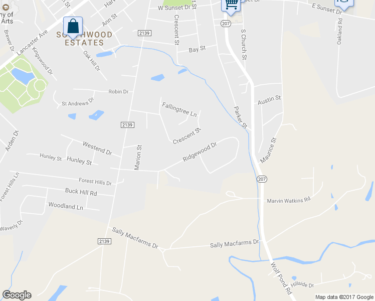 map of restaurants, bars, coffee shops, grocery stores, and more near 215 Ridgewood Drive in Monroe