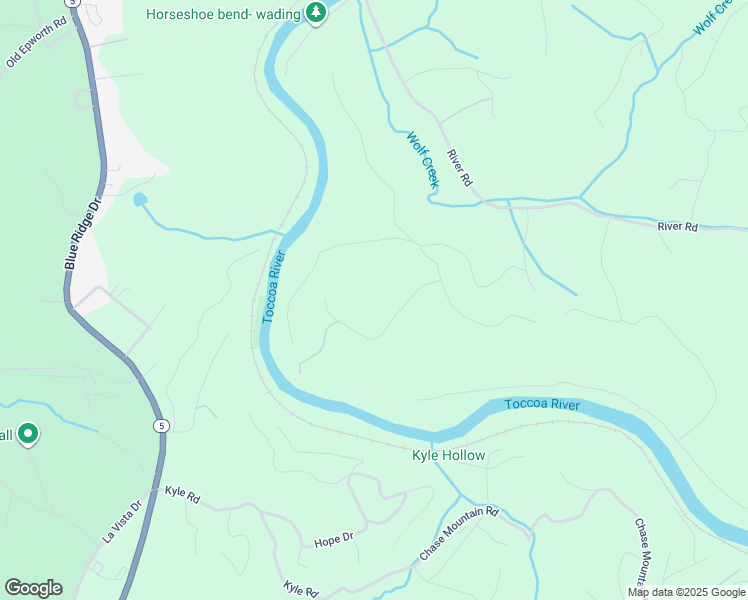 map of restaurants, bars, coffee shops, grocery stores, and more near 150 Arrow Way in Mineral Bluff