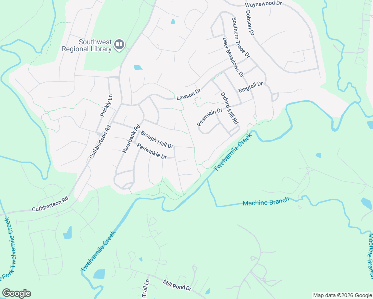 map of restaurants, bars, coffee shops, grocery stores, and more near 1264 Brough Hall Drive in Waxhaw