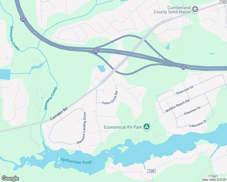 map of restaurants, bars, coffee shops, grocery stores, and more near 3510 Farm Circle Road in Fayetteville