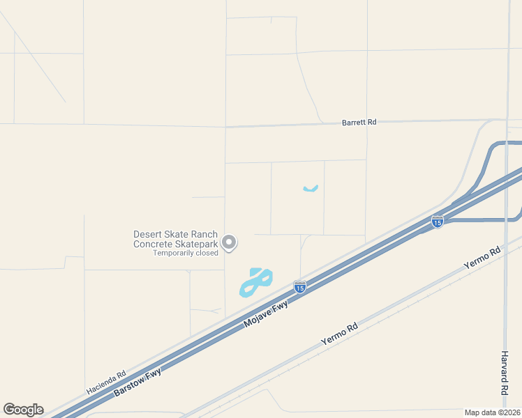 map of restaurants, bars, coffee shops, grocery stores, and more near 39070 Yucca Road in Yermo