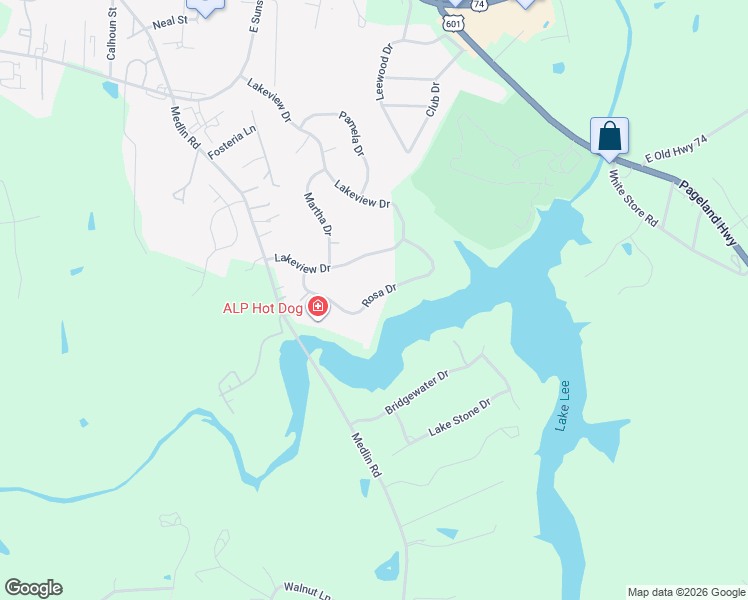 map of restaurants, bars, coffee shops, grocery stores, and more near 1214 Rosa Drive in Monroe