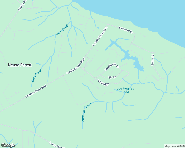 map of restaurants, bars, coffee shops, grocery stores, and more near 208 Venturi Drive in New Bern