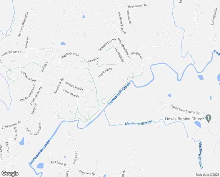 map of restaurants, bars, coffee shops, grocery stores, and more near 4320 Oxford Mill Road in Waxhaw