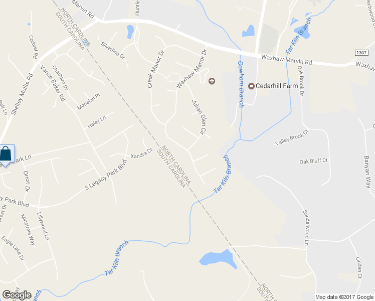 map of restaurants, bars, coffee shops, grocery stores, and more near 10705 Waxhaw Manor Drive in Waxhaw