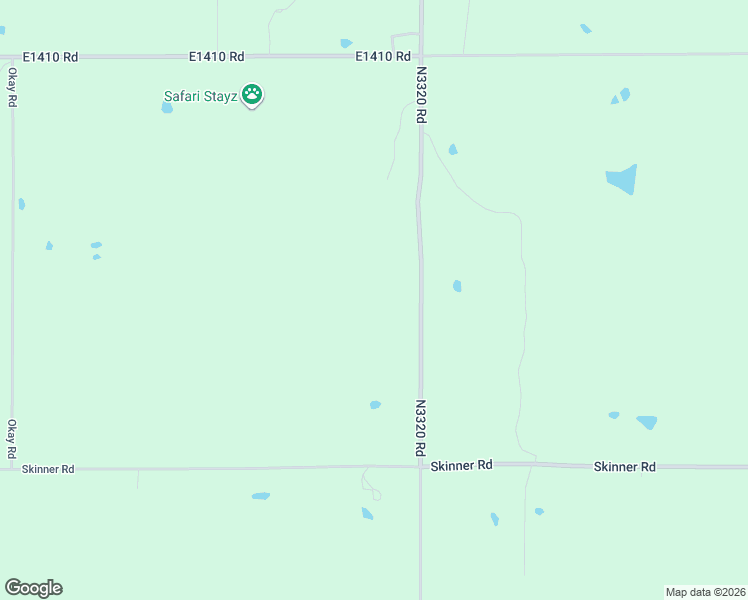 map of restaurants, bars, coffee shops, grocery stores, and more near 41664 Patterson Road in Wanette