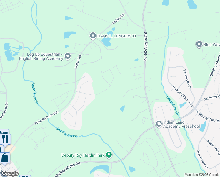 map of restaurants, bars, coffee shops, grocery stores, and more near 4006 Wiltshire Lane in Fort Mill