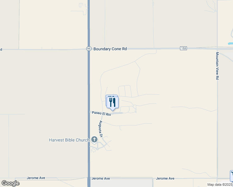 map of restaurants, bars, coffee shops, grocery stores, and more near 19 la Costa Circle in Mohave Valley