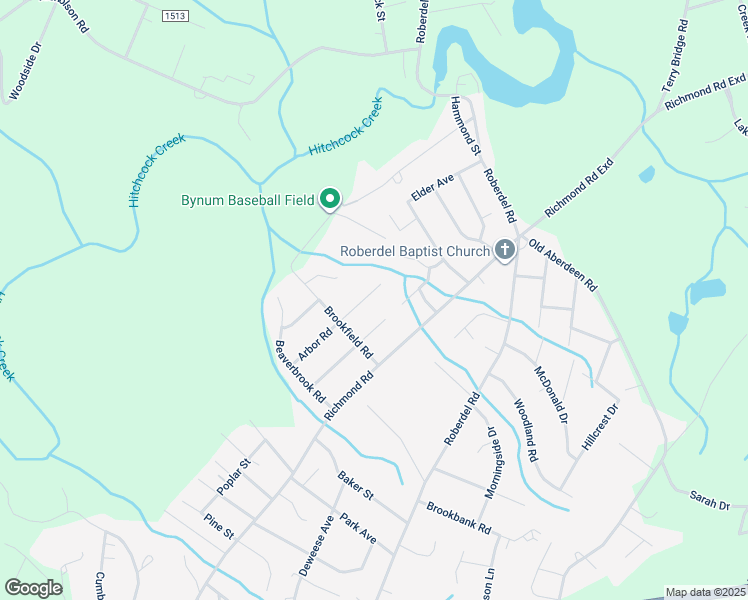 map of restaurants, bars, coffee shops, grocery stores, and more near 964 Arbor Road in Rockingham