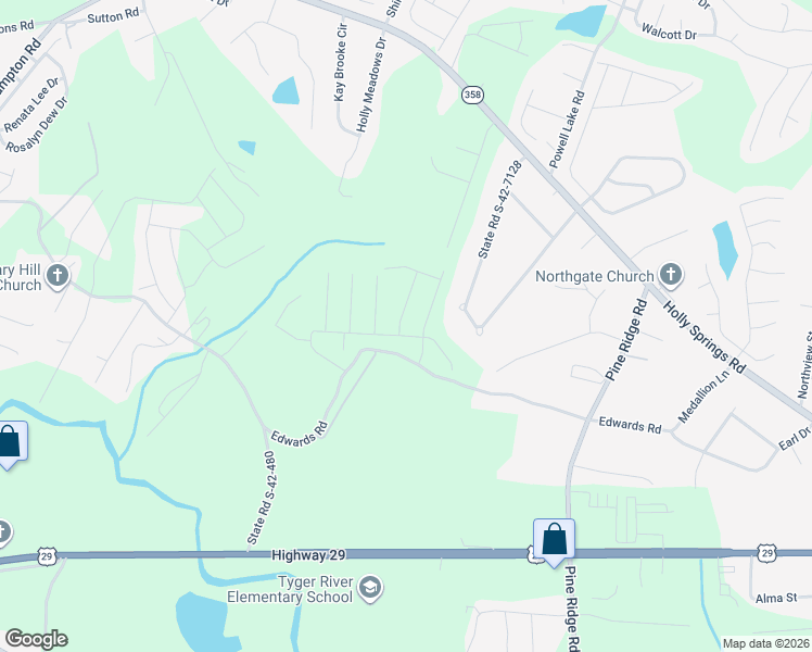 map of restaurants, bars, coffee shops, grocery stores, and more near 141 State Road S-42-7128 in Lyman