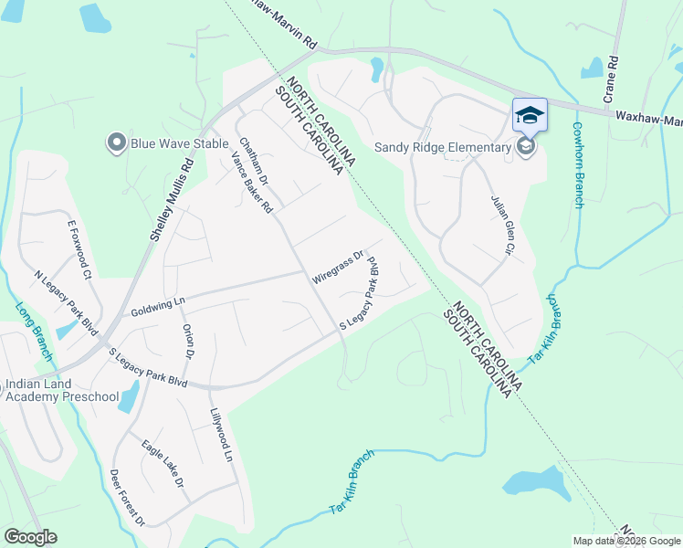 map of restaurants, bars, coffee shops, grocery stores, and more near 4245 Wiregrass Drive in Indian Land