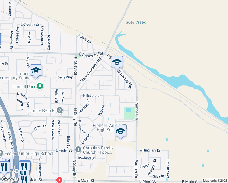 map of restaurants, bars, coffee shops, grocery stores, and more near 1124 Via Hielo in Santa Maria