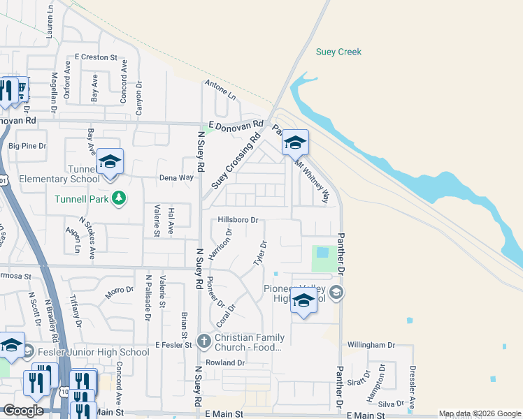 map of restaurants, bars, coffee shops, grocery stores, and more near 1638 Via Quantico in Santa Maria