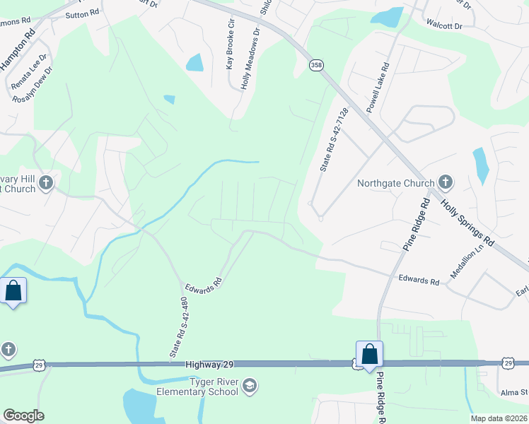 map of restaurants, bars, coffee shops, grocery stores, and more near 141 State Road S-42-7128 in Lyman