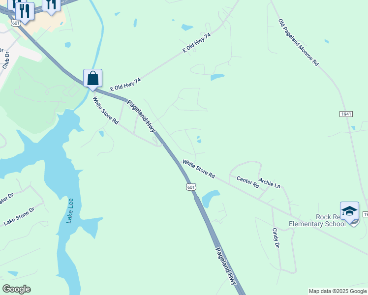 map of restaurants, bars, coffee shops, grocery stores, and more near 1941 Slippery Rock Lane in Monroe