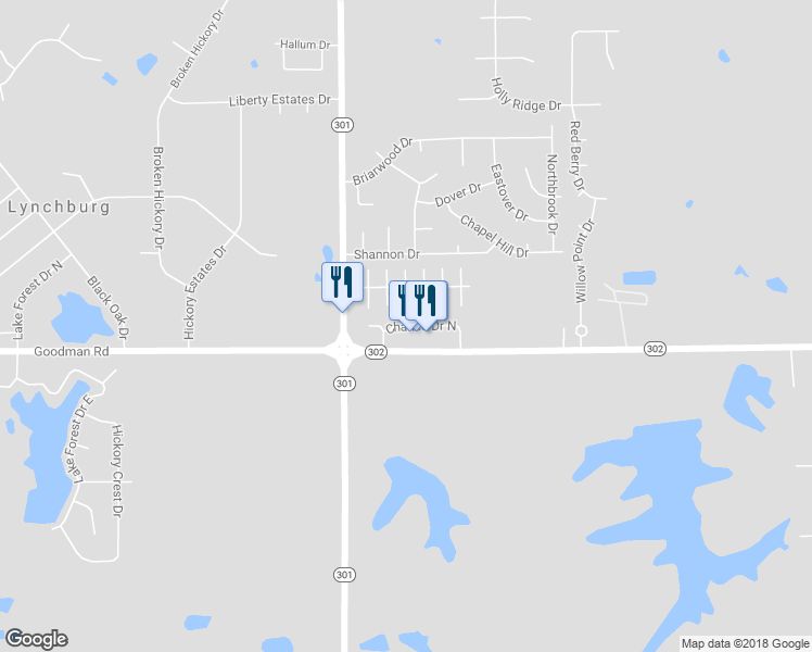 map of restaurants, bars, coffee shops, grocery stores, and more near 5864 Chance Drive North in Horn Lake