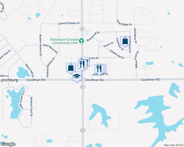 map of restaurants, bars, coffee shops, grocery stores, and more near 5912 Chance Drive North in Horn Lake