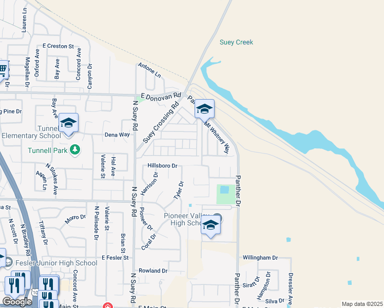 map of restaurants, bars, coffee shops, grocery stores, and more near 1651 Via Quantico in Santa Maria