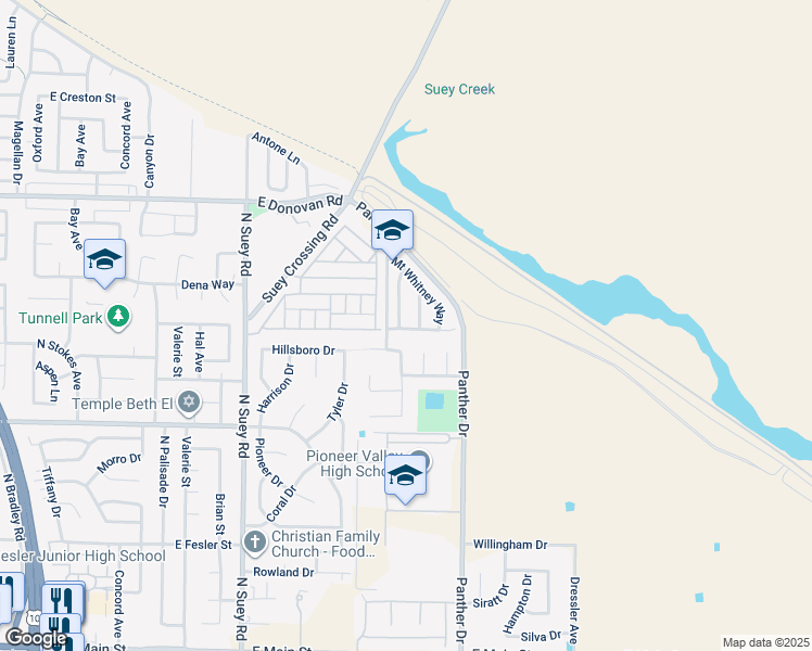 map of restaurants, bars, coffee shops, grocery stores, and more near 1725 Winchester Way in Santa Maria