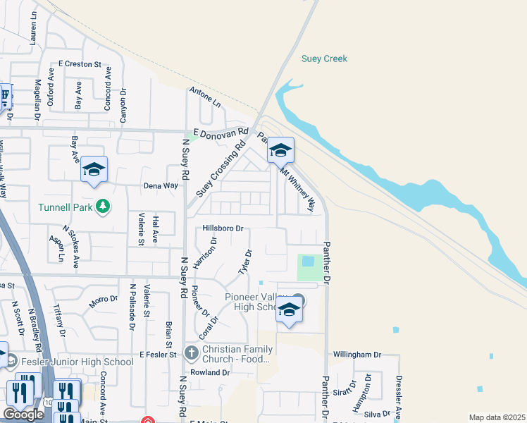 map of restaurants, bars, coffee shops, grocery stores, and more near 1651 Via Quantico in Santa Maria