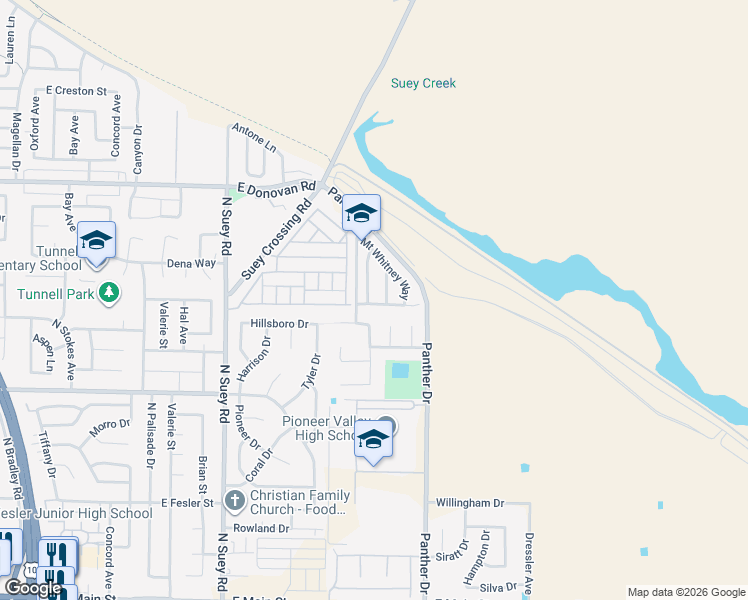 map of restaurants, bars, coffee shops, grocery stores, and more near 1725 Winchester Way in Santa Maria
