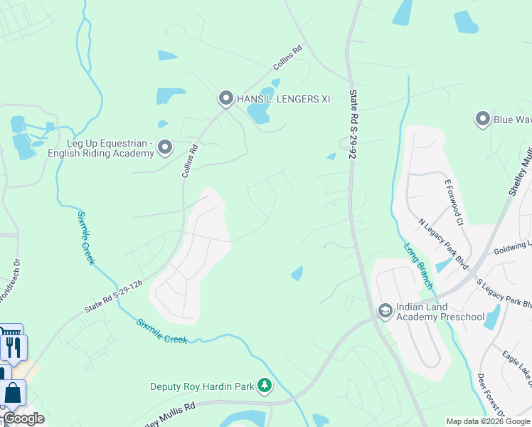 map of restaurants, bars, coffee shops, grocery stores, and more near 4006 Wiltshire Lane in Fort Mill