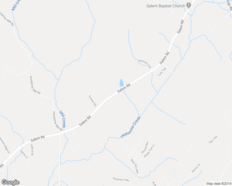 map of restaurants, bars, coffee shops, grocery stores, and more near Salem Road in Mineral Bluff