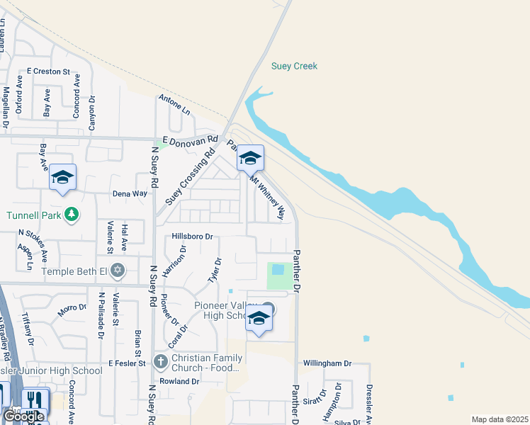 map of restaurants, bars, coffee shops, grocery stores, and more near 1133 Grass Valley Way in Santa Maria