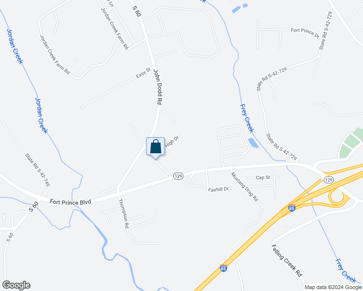 map of restaurants, bars, coffee shops, grocery stores, and more near 422 Leonard Wayne Court in Wellford