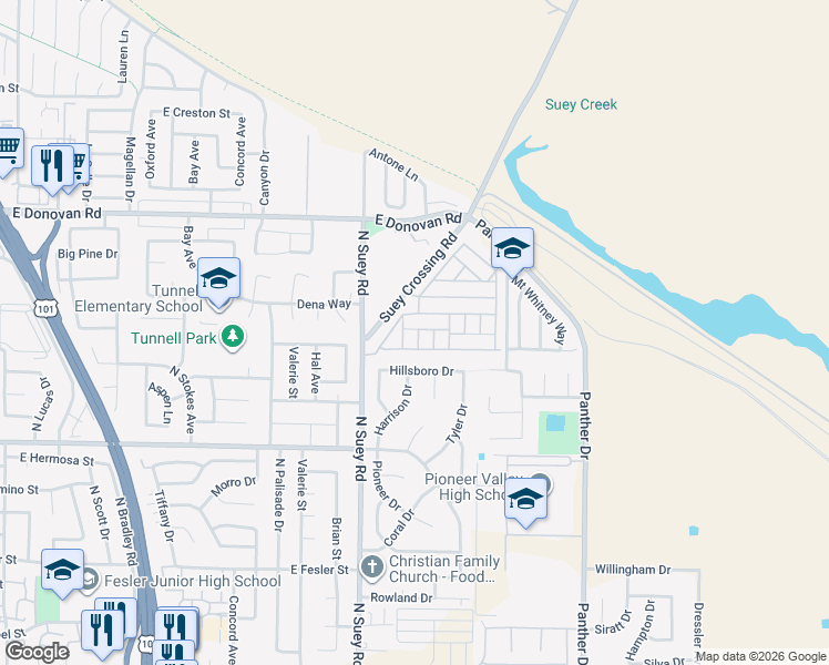 map of restaurants, bars, coffee shops, grocery stores, and more near 1127 Via Contento in Santa Maria