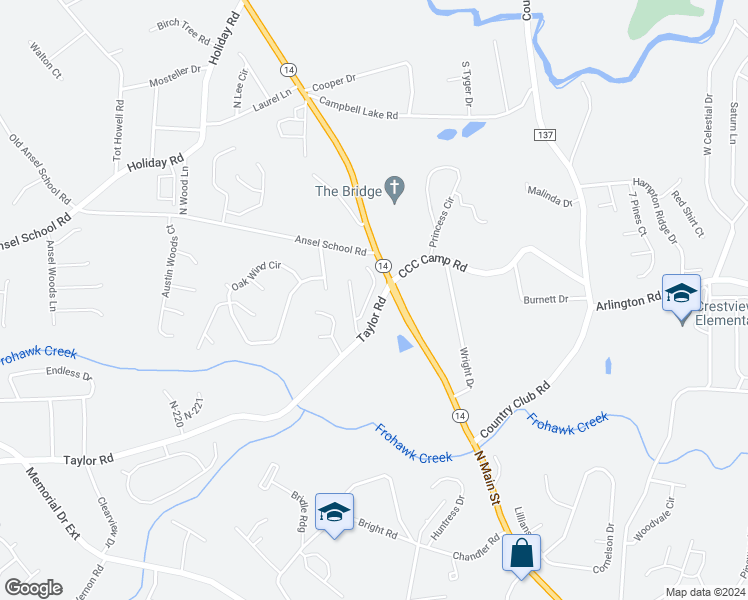 map of restaurants, bars, coffee shops, grocery stores, and more near 212 Clay Thorn Court in Greer